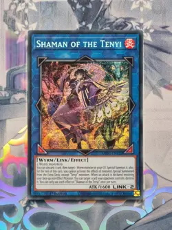 MP20-EN122 Shaman Of The Tenyi Prismatic Secret Rare 1st Edition NM YuGiOh TCG - Image 1