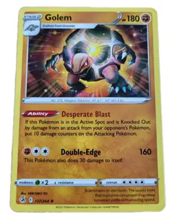 Golem Rare 137/264 Fusion Strike Pokemon 2021 Trading Card TCG (Q - Image 1