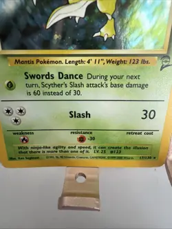 Pokemon TCG Scyther Jungle 10/64 Holo Unlimited Holo Rare - Image 4