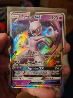 2017 Mewtwo GX Ultra Rare Shining Legends Pokemon Card 39/73 AF - Image 1