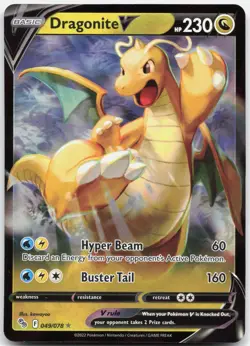Dragonite V 049/078 Holo V Rare Pokemon GO Pokemon Holo Near Mint - Image 1