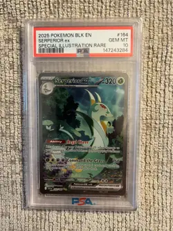 Serperior 2025 Pokemon Black Bolt Illustration Rare PSA 10 Gem Mint - Image 1
