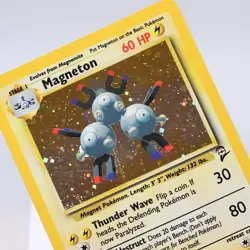 Pokemon TCG - Magneton 9/130 Base Set 2 Holo Rare WOTC - HP - Image 1