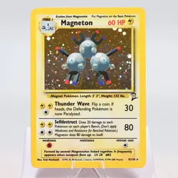 Pokemon TCG - Magneton 9/130 Base Set 2 Holo Rare WOTC - HP - Image 2