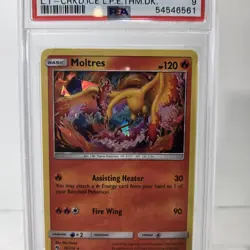 PSA 9 POKEMON 2018 LETS PLAY EEVEE MOLTRES SM 38 BLACK STAR PROMO LOW POP 🧊 ICE - Image 3