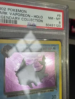 Pokemon Dark Vaporeon 9/110 Legendary Collection PSA 8 - Image 3