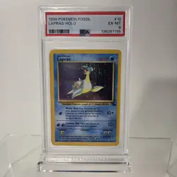 PSA 6 LAPRAS HOLO FOSSIL 1999 #10 - Image 1