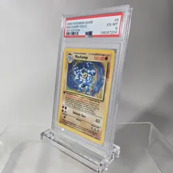PSA 6 1ST EDITION MACHAMP HOLO BASE SET 1999 #8 VINTAGE POKEMON - Image 2