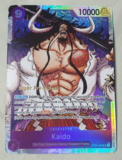 Kaido Chara Foil SR Super Pre-Release Stamped - NM - One Piece TCG - ST04-003 - Image 1