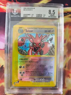 Pokemon Karte Card Scizor Scherox Aquapolis Reverse Holo Beckett BGS 8.5 - Image 2