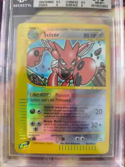 Pokemon Karte Card Scizor Scherox Aquapolis Reverse Holo Beckett BGS 8.5 - Image 3
