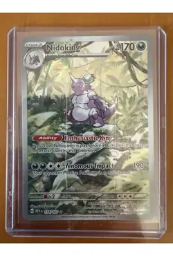 Pokemon Nidoking 174/165 SV Scarlet & Violet 151 Illustration Rare Holo FA EN - Image 1