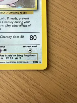 Pokemon Vintage Holo Chansey Base Set - Image 4