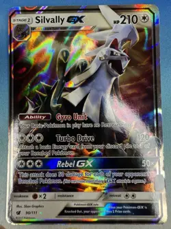 Silvally GX 90/111 Sun & Moon Crimson Invasion Ultra Rare 2017 Pokemon Card - Image 1