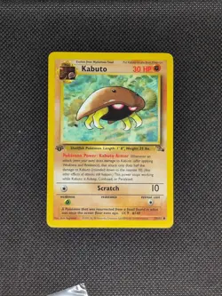 Kabuto - 50/62 - Common - 1st First Edition Pokemon Fossil - Lightly Played Card - Image 1