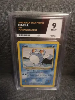 Marill Pokemon Card 2000 Black Star Promo Card Ace Grade 9 Marill #29 league - Image 2