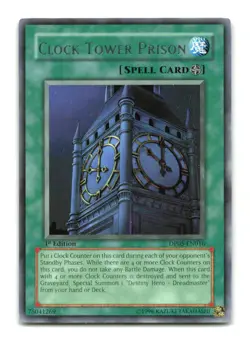 Clock Tower Prison - DP05-EN016 1st Edition Rare - YuGiOh-LP - Image 1