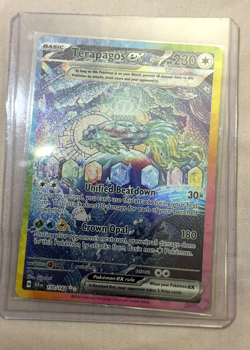 Pokemon SV07 Stellar Crown Terapagos ex 170/142 Special Illustration Rare SIR NM - Image 1