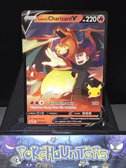 Pokemon Card Lance’s Charizard V SWSH133 Celebrations Black Star Promo NM - Image 1
