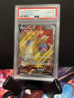 Dragonite v Full Art Holo PSA 10 Evolving Skies 191/203SWSH07 - Image 1
