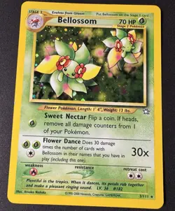 Pokemon TCG Bellossom 3/111 Neo Genesis Unlimited Holo Rare English - Image 1