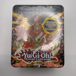 Yugioh 2012 Tin Hieratic Sun Dragon Overlord Of Heliopolis Sealed - Image 1