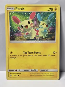 Plusle 33/73 Common Shining Legends Pokemon MP - Image 1