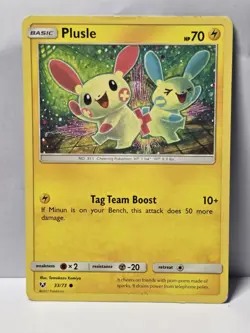 Plusle 33/73 Common Shining Legends Pokemon Lightly Played - Image 1