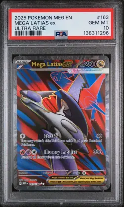 Mega Latias EX 163/132 Ultra Rare Meg En-mega Evolution Pokemon PSA 10 - Image 1