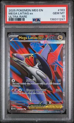 Mega Latias EX 163/132 Ultra Rare Meg En-mega Evolution Pokemon PSA 10 - Image 3