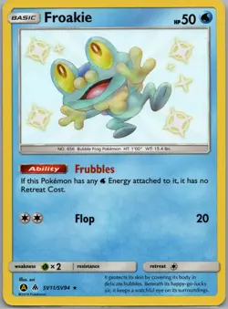 Froakie SV11/SV94 Hidden Fates: Shiny Vault Holo NM Pokemon - Image 1