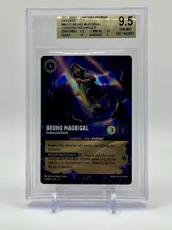 2024 Bruno Madrigal Undetected Uncle #04D23 Disney Lorcana Promo D23 BGS 9.5 B - Image 1