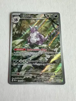 Pokemon TCG Nidoking Scarlet & Violet 151 Illustration Rare Card 174/165 - Image 1