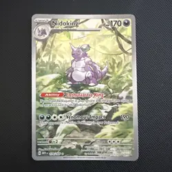 Pokemon TCG Nidoking Scarlet & Violet-151 174/165 Holo Illustration Rare Card B - Image 1