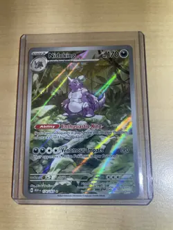 Pokemon Nidoking TCG Scarlet and Violet 151 Illustration Rare Card 174/165 - Image 1