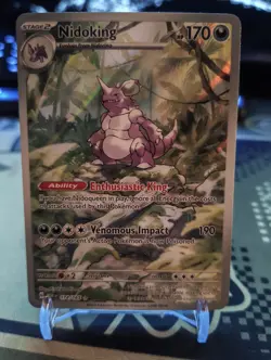 Pokemon Nidoking TCG Scarlet Violet-151 Illustration Rare Card 174/165 - Image 1