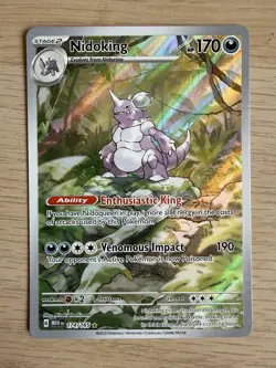 Pokemon TCG Nidoking Scarlet and Violet 151 Illustration Rare Card 174/165 - Image 1