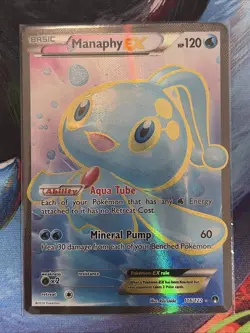 Pokemon TCG Manaphy EX Full Art Holo Ultra Rare Card 116/122 XY Breakpoint NM - Image 1