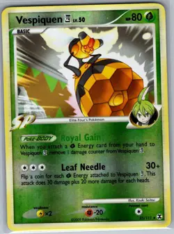 Vespiquen E4 35/111 Reverse Holo Rising Rivals - Pokemon Card - NM - Image 1