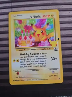 Pokemon Pikachu TCG Birthday Celebrations Card #24 25th Anniversary Edition NM/M - Image 1