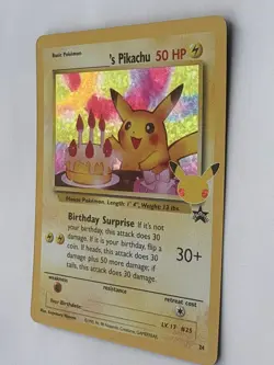 Pokemon TCG Birthday Pikachu #24 Celebrations 25th Anniversary Card NM - Image 2