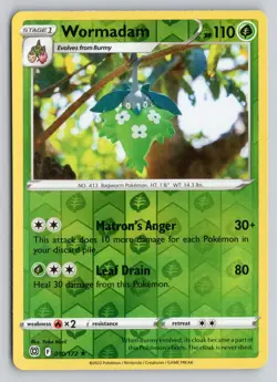 WORMADAM 010/172 RARE BRILLIANT STARS POKEMON REVERSE HOLO NM - Image 1