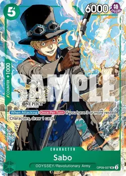 One Piece TCG Sabo OP09-027 3rd Anniversary NM English - Image 1