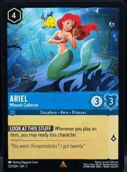 Disney Lorcana EN 1 ARIEL Whoseit Collector #137 Rare (2) | BUY 4+ 40% OFF - Image 1