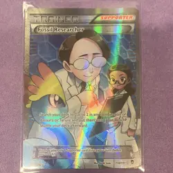Fossil Researcher XY Furious Fists Ultra Rare Holo Full Art EN 110/111 - Image 1