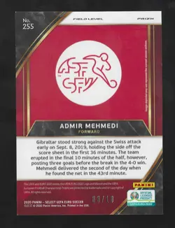 2020-21 Panini Select UEFA Euro Admir Mehmedi Field Level Gold Prizm 03/10 - Image 2