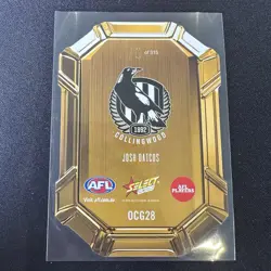 Josh Daicos #170/315 Gold Octane 2026 Select AFL Footy Stars Hobby - Collingwood - Image 2