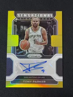 21-22 Panini Prizm Basketball Sensational Gold Aurographs#SS-TPK Tony Parker/10 - Image 1