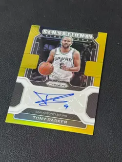 21-22 Panini Prizm Basketball Sensational Gold Aurographs#SS-TPK Tony Parker/10 - Image 2