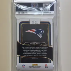 Panini 2024 Select Drake Maye Black & Gold Shock Rookie #113 PSA 9 Patriots - Image 2
